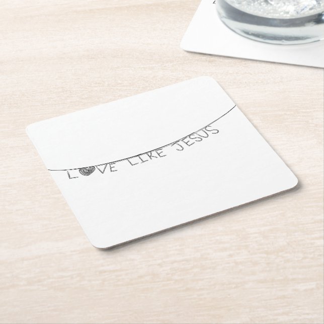 Love Like Jesus Rechteckiger Pappuntersetzer (angewinkelt)
