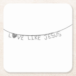 Love Like Jesus Rechteckiger Pappuntersetzer