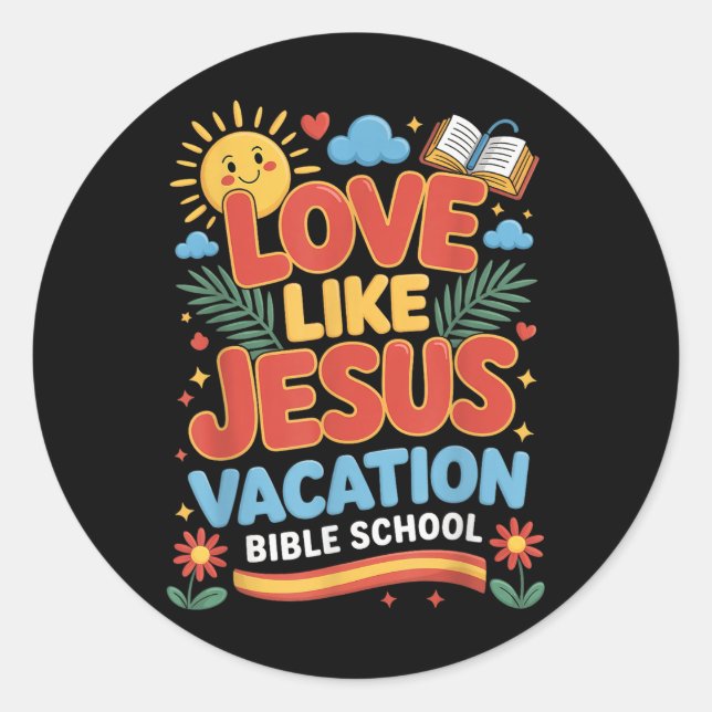 Love Like Jesus Vacation Bible School Vbs 2025 Chr Runder Aufkleber (Vorderseite)