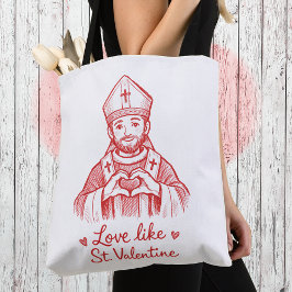 Love Like St Valentine Catholic Saint Illustration