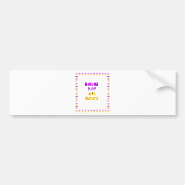 Love Lila und gelbe Hakuna Matata Baby Kinder G Autoaufkleber (Vorne)