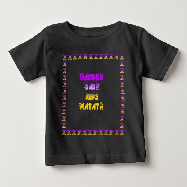 Love Lila und gelbe Hakuna Matata Baby Kinder G Baby T-shirt (Vorderseite)