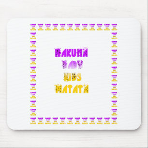 Love Lila und gelbe Hakuna Matata Baby Kinder G Mousepad
