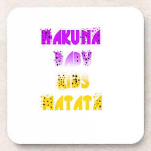 Love Lila und gelbe Hakuna Matata Baby Kinder G Untersetzer