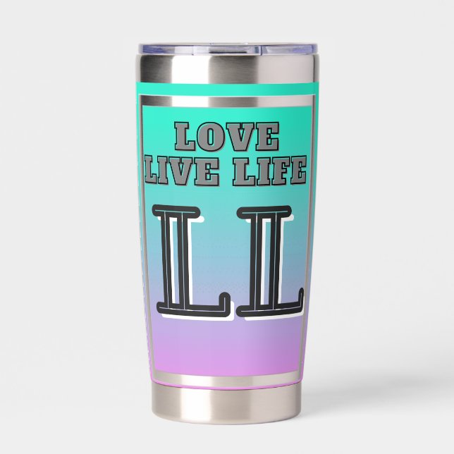 Love Live Life  Quote Thermobecher (Vorderseite)