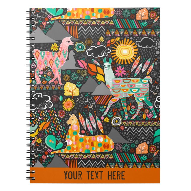 Love Llamas - Custom Notebook Notizblock (Vorderseite)