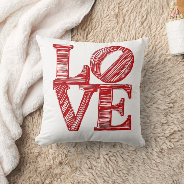 LOVE-Logo-Kissen, Valentinstag Geschenk Kissen (Decke)