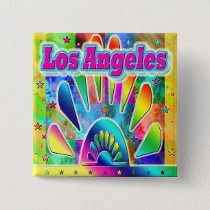Love Los Angeles Sun & Palms Button