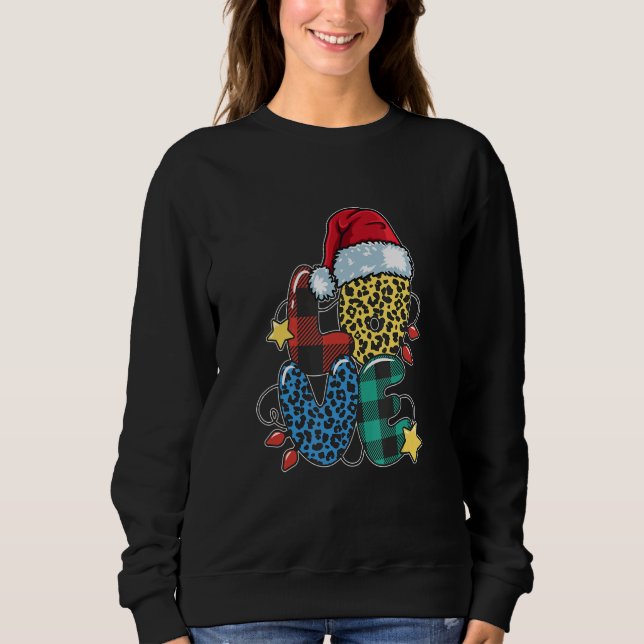 Love Love Christmas Christmas Tree Christmas Time Sweatshirt (Vorderseite)