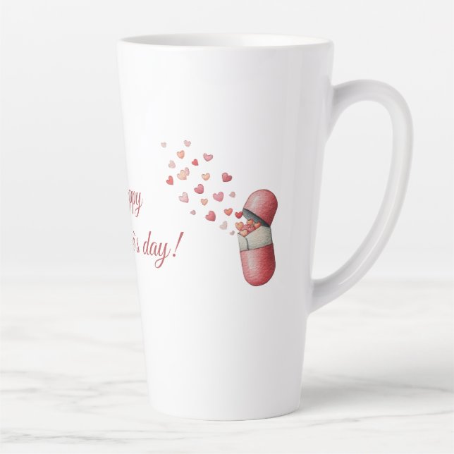 Love Medicine Valentine's Day Design Milchtasse (Rechts)