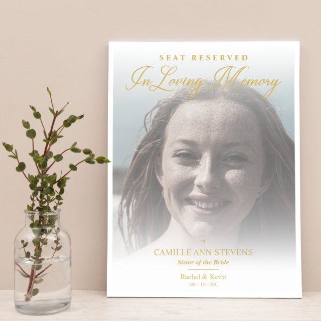 Love Memory Gold Hochzeitsreservierung Sitzplatz L Poster (Von Creator hochgeladen)