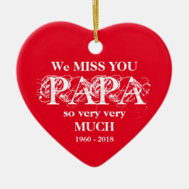 Love Memory Personalisiert PAPA Weihnachtsschmuck