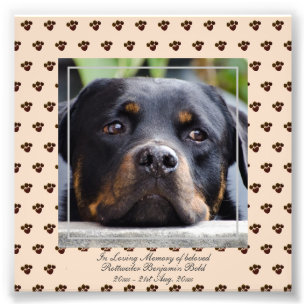 Love Memory Rottweiler FOTO namens Keepake