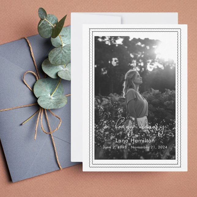 Love Memory Script Gerahmt Foto Beerdigung Program Einladung (Von Creator hochgeladen)