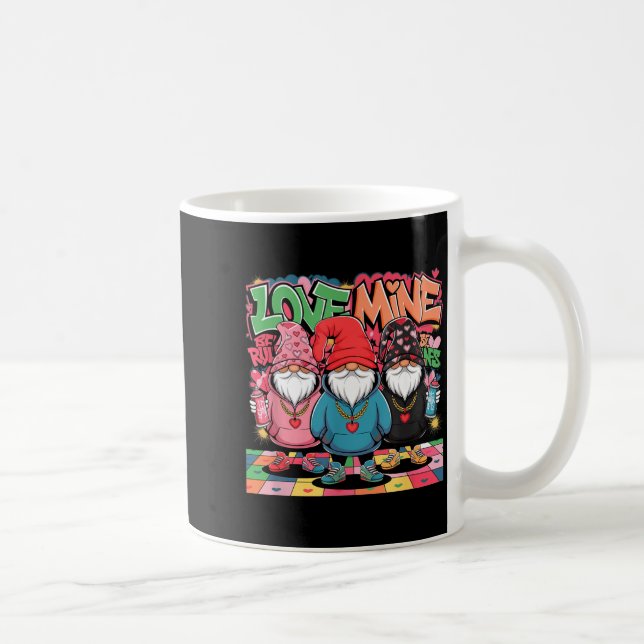 Love Mine Gnomes Urban Street Art Valentines Graff Kaffeetasse (Rechts)