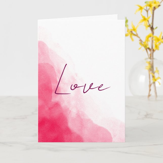 Love Minimalist Valentine’s Day Card Karte (Gelbe Blume)