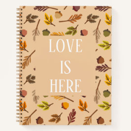 Love Modern chic stylish autumn beige orange  Notizbuch
