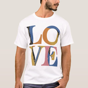 LOVE – Moderne künstlerische Typografie Valentinst T-Shirt