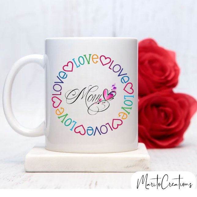 love mom coffee mug for mom gift tasse (Von Creator hochgeladen)