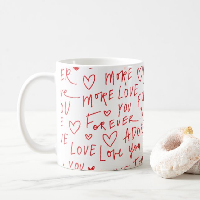 Love Mug, Valentine's Day Gift Coffee Mug  Kaffeetasse (Mit Donut)