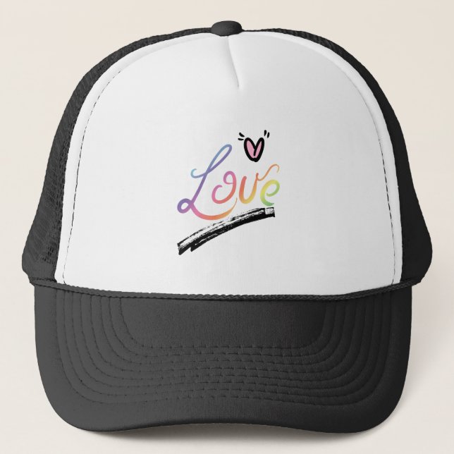 Love Multi-Couleurs Trucker-Mütze Truckerkappe (Vorderseite)