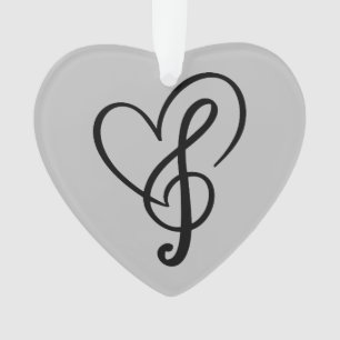 Love Music Logo Musicians Musical Photo Custom Ornament
