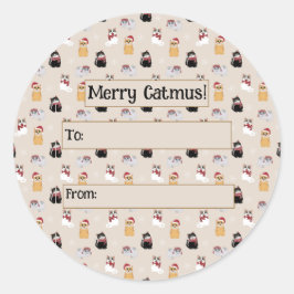 Love my cats runder aufkleber