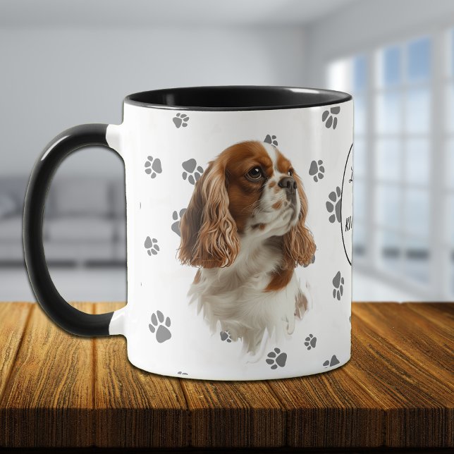 Love My Cavalier King Charles Spaniel Pawprint Tasse (Von Creator hochgeladen)