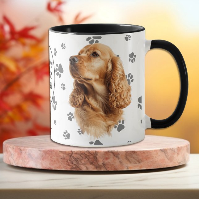 Love My Cocker Spaniel Dog Pawprint Tasse (Von Creator hochgeladen)