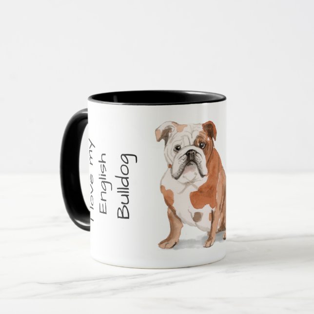 Love My English Bulldog Tasse (Vorderseite Links)