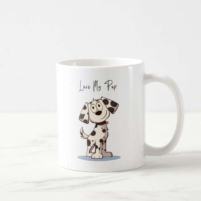 Love My Pup Mug – Cute Dog Illustration with Maroo Kaffeetasse (Rechts)