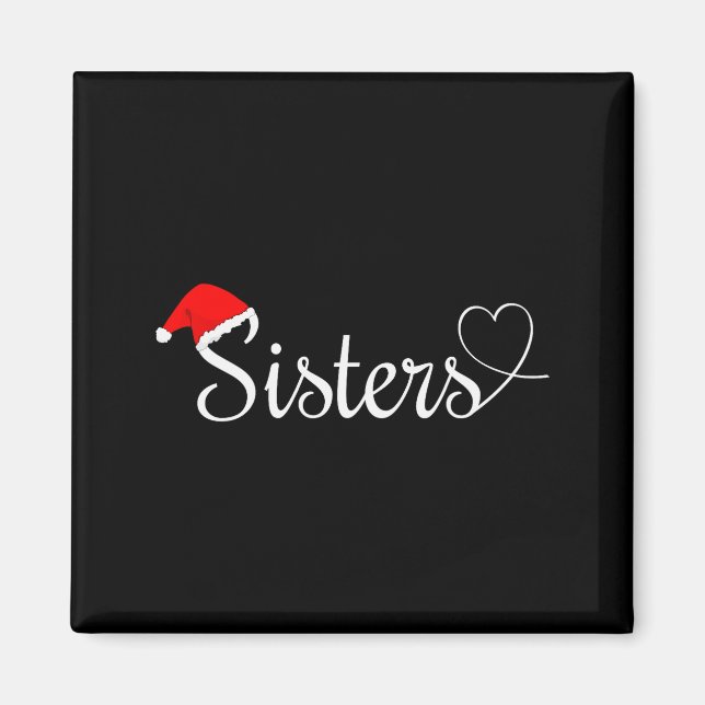 Love My Sister Cute Christmas Sisters  Magnet (Vorne)