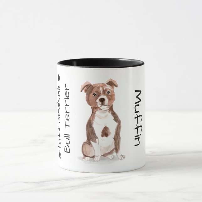 Love My Staffordshire Bull Terrier Tasse (Zentrum)