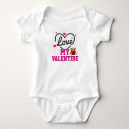 Love My Valentine Day Bodysuit Baby Strampler