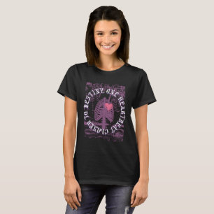 Love Never Dies – Gothic Skeleton Herz T-Shirt