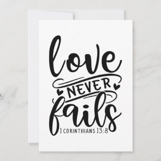 Love Never Fails 1 Corinthians 13 8-01 Save The Date