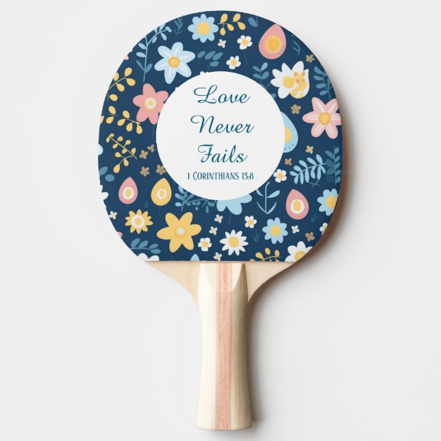 Love Never Fails Ping Pong Paddle Tischtennis Schläger (Vorderseite)