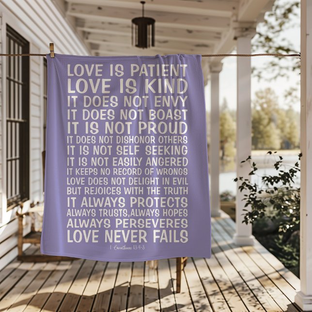 Love Never Fails Sherpa Blanket Sherpadecke (Von Creator hochgeladen)