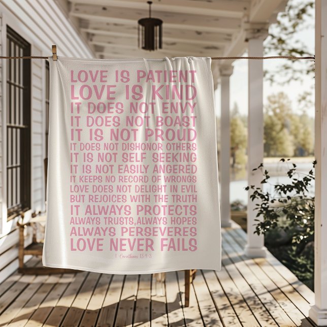 Love Never Fails Sherpa Blanket Sherpadecke (Von Creator hochgeladen)