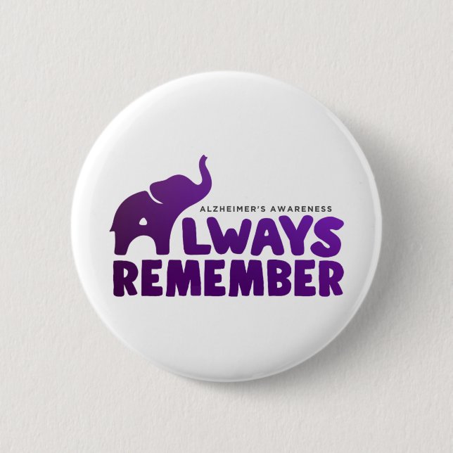Love Never Forgets Heimerheimer Elephant  Button (Vorderseite)