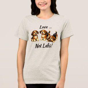 Love Not Labs   Beagle-Freunde Tri-Blend Shirt