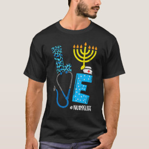 Love Nurse Chanukka jüdische Krankenschwestern Cha T-Shirt