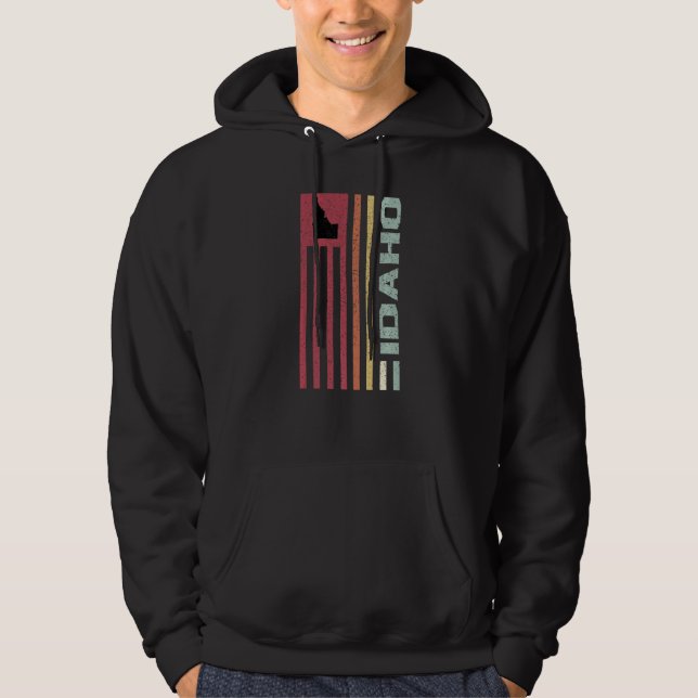Love Of The State Retro Vacationing Welcome US Map Hoodie (Vorderseite)