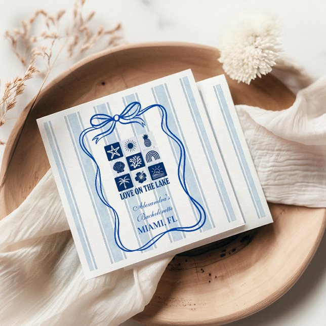 Love on the Lake Bachelorette Bash Serviette (Von Creator hochgeladen)