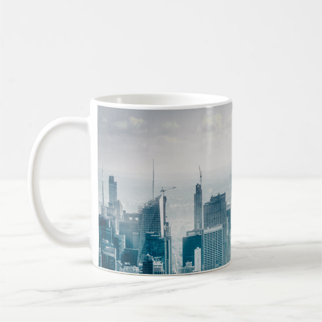 Love on the New York Skyline Kaffeetasse (Links)