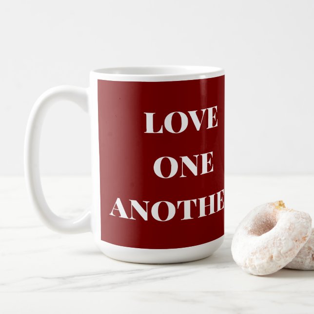 Love one another  coffee mug kaffeetasse (Mit Donut)