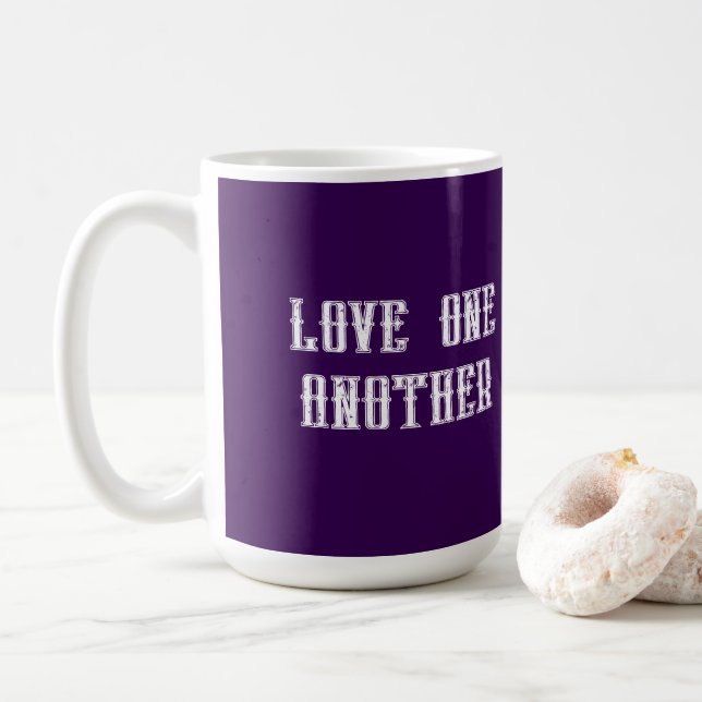 Love one another  coffee mug kaffeetasse (Mit Donut)