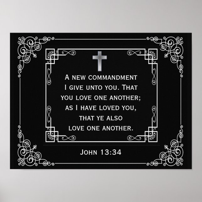 Love One Another John 13:34 Poster (Vorne)