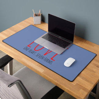Love - One Heart. Seven Forms Desk Mat Schreibtischunterlage