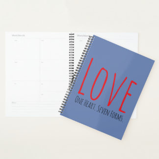 Love - One Heart. Seven Forms Planner Planer
